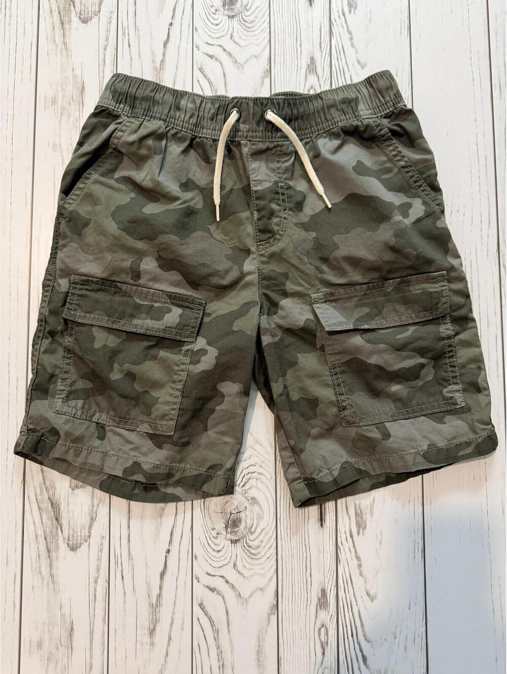 Cat & Jack Boys Large (10/12) Camouflage Cargo Shorts Elastic Waist